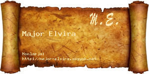Major Elvira névjegykártya