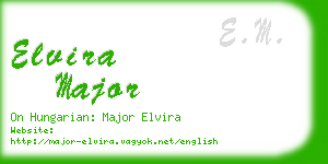 elvira major business card